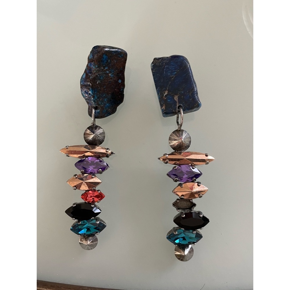 Iosselliani Turquoise Swarovski Earrings
